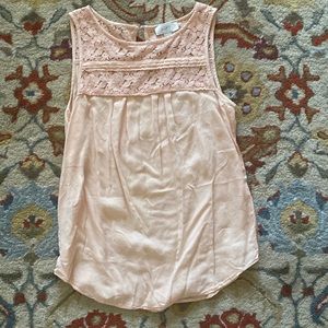 LOFT Peach Sleeveless Blouse